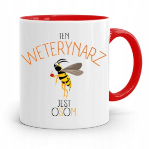 Kubek Czerwony Weterynarza Weterynarz Jest Osom