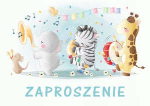 Zaproszenia na urodziny dla dzieci zwierzątka