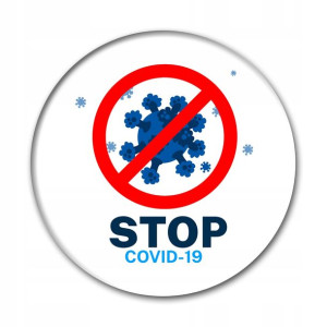 Przypinki stop covid19 koronawirus wzory