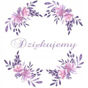 Naklejki 3 cm z napisem Dziękujemy podziękowania