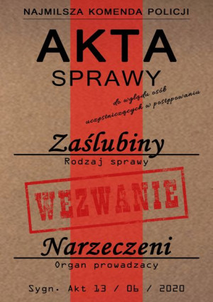 Zaproszenia Ślubne Akta Sprawy + koperta