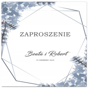 Zaproszenia Ślubne kwiaty + koperta