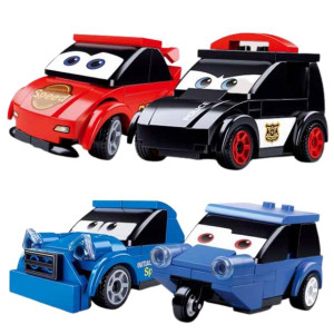 Klocki Sluban Zestaw Samochodziki Z Napędem Auta Cars ABCD 4 szt.