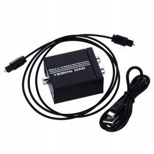Konwerter Optyczny Toslink Coaxial Na 2x Cinch Rca