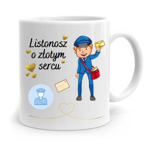 Kubek Prezent Dla Listonosza O Złotym Sercu