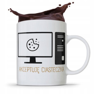 Kubek Informatyka Programisty Akceptuję Ciasteczka