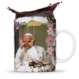 Kubek Fullprint Prezent Papież Jak Paweł Ii Papaj