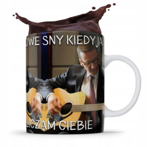 Kubek Politycy Morawiecki Gitara Pis Rozliczam Cie
