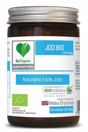 Aliness BeOrganic JOD BIO 100 tab TARCZYCA metabol