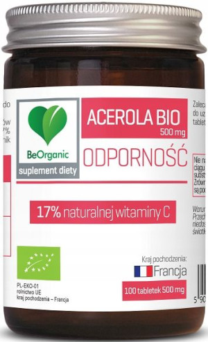 BeOrganic acerola BIO witamina C 100 tab ODPORNOŚĆ