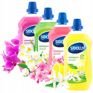 4x Sidolux Uniwersalny Zestaw Płyn do Podłóg 1l