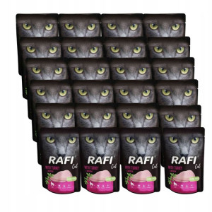 24x Rafi Mokra Karma dla Kotów z Indykiem 100g