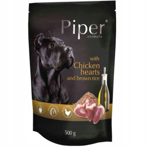 Piper Mokra Karma dla Psa Sercami Kurczaka 500g