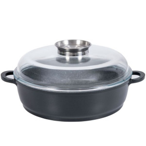Brytfanna / Patelnia głęboka Granite z pokrywą z Aroma Knob System 28 cm
