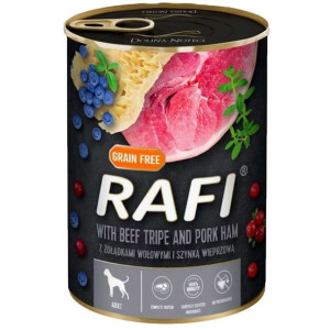 Rafi Mokra Karma dla Dorosłego Psa z Szynką 800g