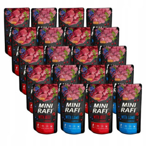 20x Rafi Mini Mokra Karma dla Psa Mix Smaków 150g