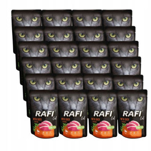 24x Rafi Mokra Karma dla Kota Kotów z Kaczką 100g