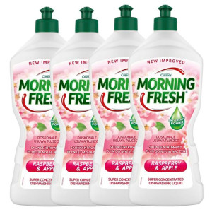 4x Morning Fresh Płyn do Naczyń Malina Jabłko 0,9l