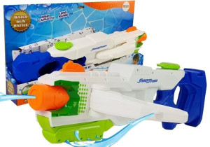 Pistolet na Wodę 1000 ml Niebiesko - Biały Rozkładane Ramiona