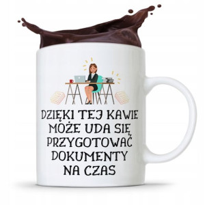 Kubek Prezent Dla Sekretarki Dzięki Tej Kawie