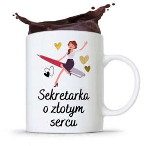 Kubek Prezent Dla Sekretarki O Złotym Sercu