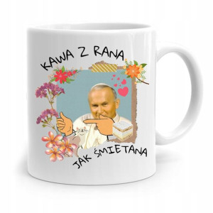 Kubek Prezent Jan Paweł Ii Papież Kawa Z Rana