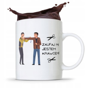 Kubek Prezent Krawcowej Krawca Zaufaj Mi Jestem