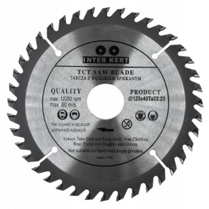 Tarcza widiowa do drewna 125mm 40z