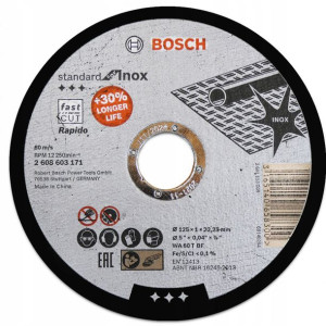 Tarcza tnąca prosta 125x1 mm Bosch Standard INOX