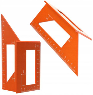 Kątownik Aluminiowy 45/90° Stolarski Japoński 3d