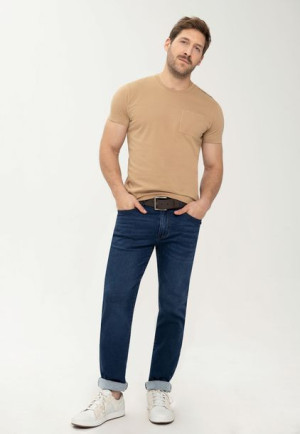 Męskie Spodnie Jeansowe Niebieskie Slim Fit Volcano D-dexter 40 31-30