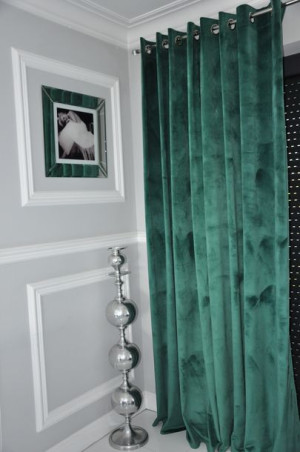 zasłony welurowe butelkowa zieleń 140x250 welur velvet