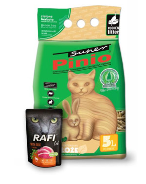 BENEK Super Pinio żwirek zielona herbata 5L Gratis