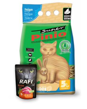 BENEK Super Pinio żwirek tajga kot 5L + Gratis
