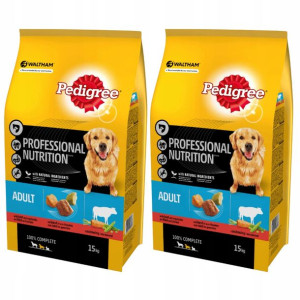 PEDIGREE KARMA SUCHA Professional Wołowina 15kg x2