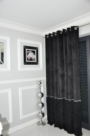 zasłony welurowe z pusztym dołem miś welur velvet 140x250