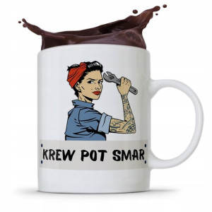 Kubek Prezent Dla Mechanika Krew Pot Smar