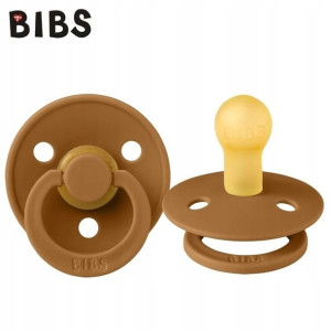 Smoczek uspokajający naturalny kauczukowy BIBS CARAMEL M 6-18 mcy