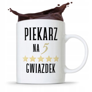 Kubek Prezent Dla Piekarza Na Pięć Gwiazdek