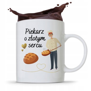 Kubek Prezent Dla Piekarza O Złotym Sercu