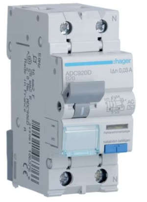 Wyłącznik różnicowo-nadprądowy Hager ADC920D B20A