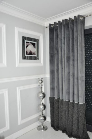 zasłony welurowe z pusztym dołem miś welur velvet 140x250