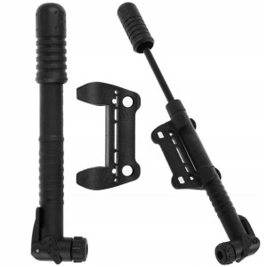Pompka Rowerowa Teleskopowa Nylon Czarna +uchwyt