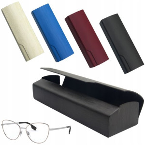 Etui Twarde Na Okulary Magnetyczne Drewno Mix