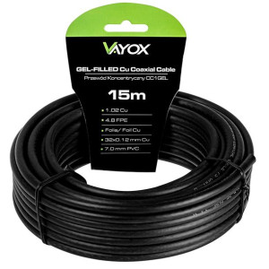 Przewód koncentryczny 1.02 Cu + 32x0.12mm Cu - 15m