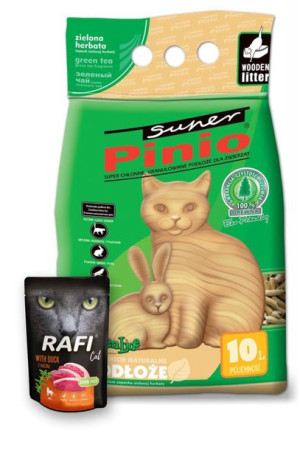 BENEK Super Pinio żwirek zielona herbata kot 10L