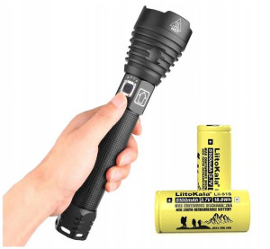 Latarka Xlight XHP90 USB zoom + ogniwa 2x 5100mAh