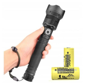 Latarka XLight XHP70 Zoom USB + 2x26650 LiitoKala 5100mAh