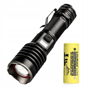 Latarka XHP160 LCD USB + 26650 LiitoKala 5100mAh