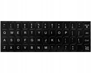Naklejki Na Klawiaturę Laptopa Pc 13x13 Qwerty Pl